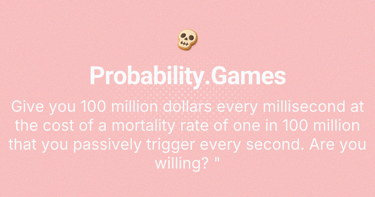 An experiment: how long would you live if life were pure probability?